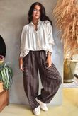 Burlington Stretch Button Pocket Barrel Pant Coffee Bean